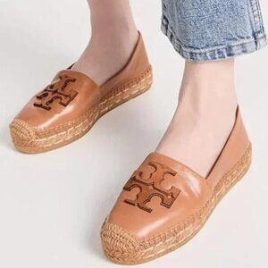 NIB Tory Burch INES PLATFORM ESPADRILLES Shoes Tan 7.5, 9, 9.5, 10
